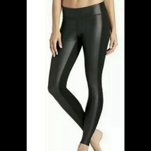 Athleta women’s leggings Faux Leather Front Size XXS